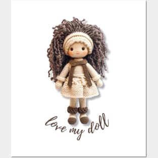 Handmade Wool Doll, Cozy and Cute - design 3 Posters and Art